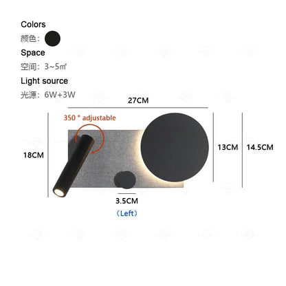 Lampada da Parete per Comodino con Faretto Regolabile – Stile Nordico Moderno con Interruttore Integrato | Casa Fiorita