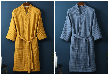 Accappatoio Leggero in Spugna di Cotone – Modello a Manica Lunga per Coppia, Perfetto per Primavera/Estate | Stile Hotel & Spa Casa Fiorità