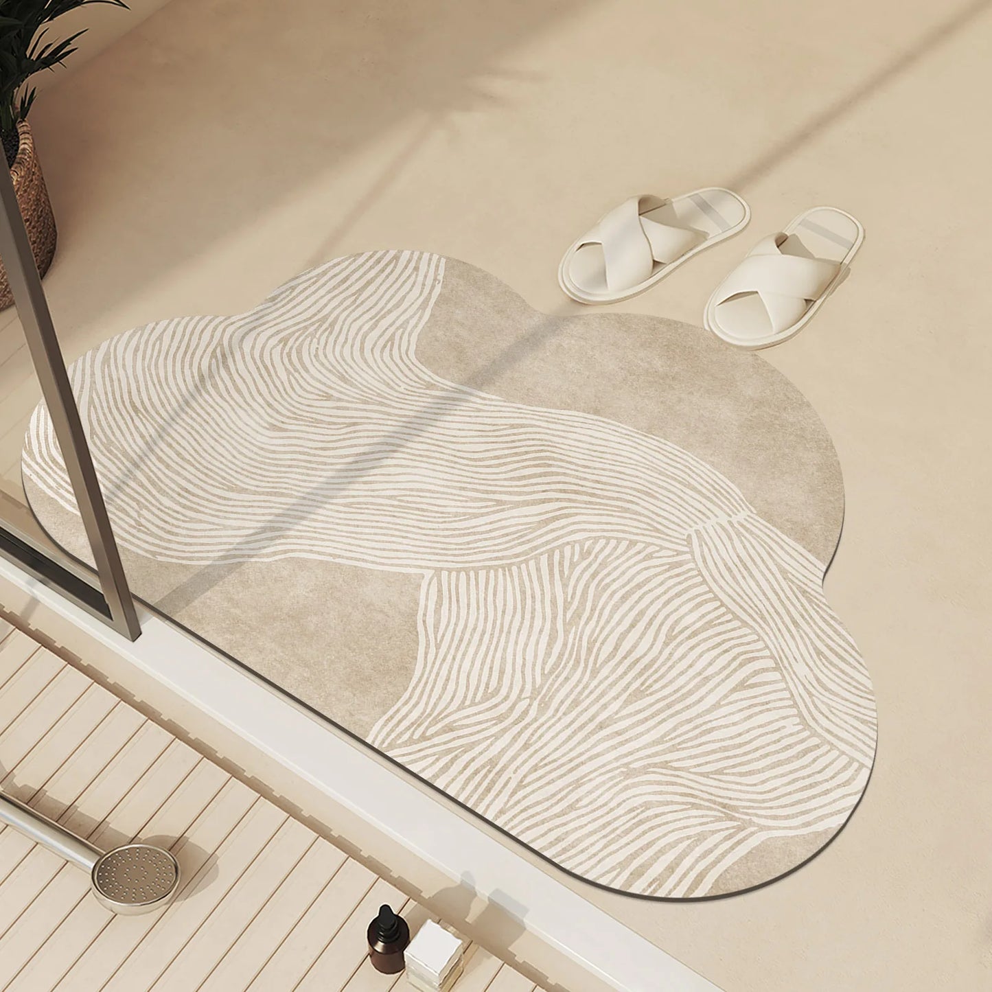 Tappeto da Bagno di Lusso – Antiscivolo, Assorbente e Asciugatura Rapida | Lavabile e Versatile Casa Fiorità